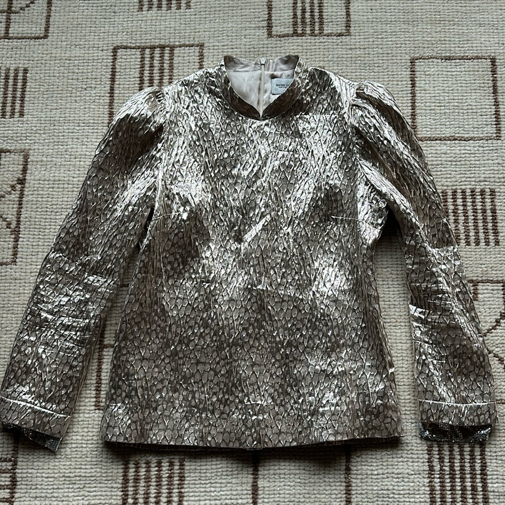Rachel Comey Gold Crinkle Top